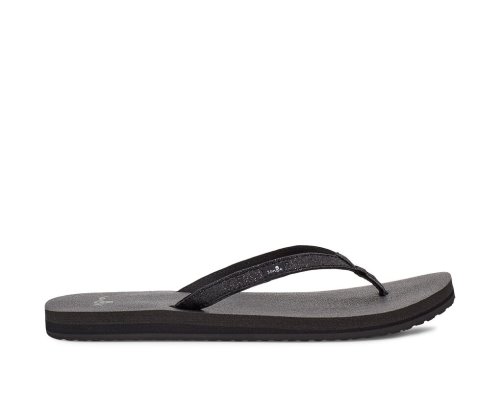 Sanuk Yoga Joy Sparkle - Sanuk Flip Flops Womens Black - Philippines NBWAUT459